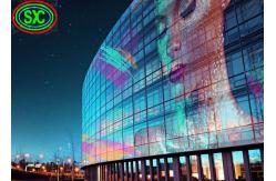 China P5 glass window RGB Transparent  LED Screen 6000 nits brightness Cree chip supplier