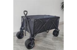 China 7 Inch Wheels Sturdy Rolling Lightweight Trolley Folding Cart Camping Push Pull Wagon supplier