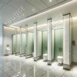 High Impact Resistance Modern Public Bathroom Partitions for High Traffic Areas for sale