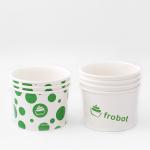 Disposable Ice Cream Paper Bowl 650ml Logo Custom White Dessert Bowls Sturdy Shape for sale