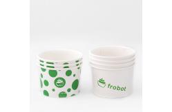 China Disposable Ice Cream Paper Bowl 650ml Logo Custom White Dessert Bowls Sturdy Shape supplier