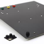ABS Plastic Soldering Breadboard Transparent With Black Aluminum Plate