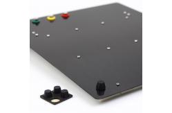 China ABS Plastic Soldering Breadboard Transparent With Black Aluminum Plate supplier