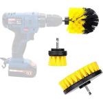 PP Drill Scrubber Brush 3Pcs Cleaning Kit For Bathroom Surfaces for sale