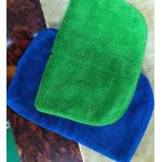Microfiber Green Colorful Coral Fleece Stitching Car Kitchen Towels 26*36cm 600gsm for sale