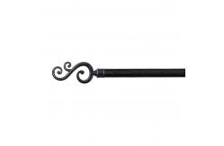 China Cross Section Circular Shower Tension Curtain Rod Finials 25mm Simple Style supplier