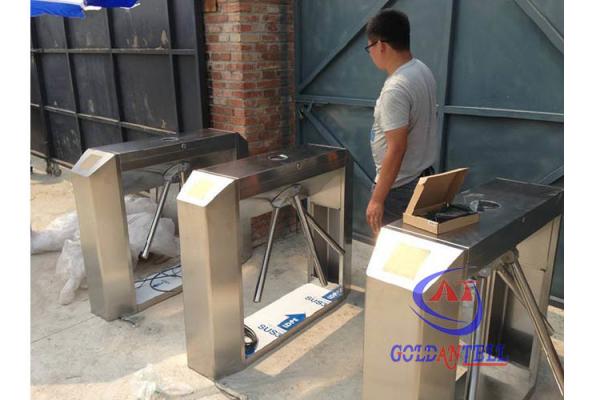 Three Roll Turnstile Barrier Gate Automatic Ticketing Access System 510mm Arm Width