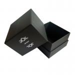Empty Black Candle Packaging Box Siliver Foil Stamping Logo for sale