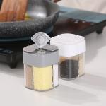 Four Grid Pepper Powder Transparent Spice Box Seasoning Jar Outdoor Portable for sale