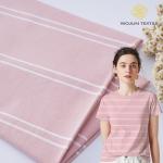 Healthy And Skin-Friendly  Soft Cotton ​Striped Material Fabric For T-Shirt for sale