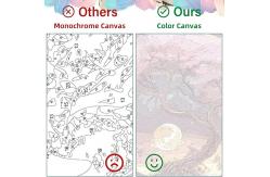 China 40x40cm Pre Printed Pre Drawn Canvas Board Floral Style For Painting supplier
