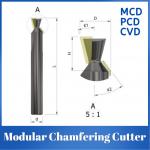 Multi Angle MCD PCD CVD Diamond Tools Modular Chamfering Cutter for sale