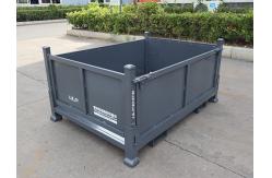 China Foldable Mesh Powder Coating Metal Pallet Cage For Warehouse Logistics supplier