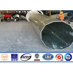 100 Ft Flange Type 3 Sections Galvanized Steel Pole With Climbing Rungs for sale