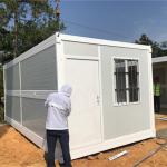Folding Container House with High Flexibility Strong Steel Structure with Rock Wool Sandwich Panel for Versatile Design for sale