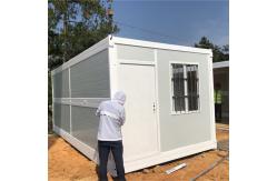 China Modular Fold up House Sandwich Panel Fireproof Foldable Expanding Cabin supplier