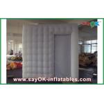 Inflatable Party Decorations White Party Blow Up Photo Booth Tent LED Lighting With Door Curtain for sale
