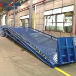 10m Blue Folding Loading Ramp Durable 10000kg Steel Easy To Transport