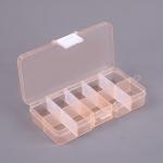 Orange 10 Grid Plastic Storage Box Removable Divider Organizer Box for sale