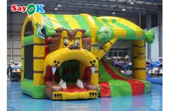 China Animal Theme Lion Inflatable Bouncy Castle Slide supplier