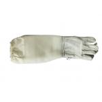 White Ventilated Gloves for Beekeeping White Sheepskin Gloves with White Soft Ventilated Cuff for sale