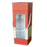 custom  red wine packaging box with window luxury wine box with handle for sale