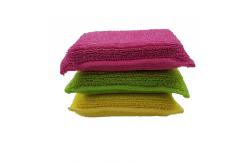 China Green Dishwashing 3cm Sponge Microfiber Cleaning Cloth Reusable For Kitchen supplier