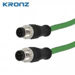 Industrial M12 Circular Connector Ambient Temperature -25- 85C Straight Cable Outlet for sale