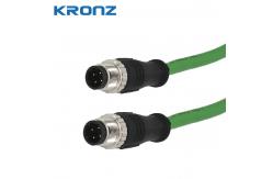 China Industrial M12 Circular Connector Ambient Temperature -25- 85C Straight Cable Outlet supplier