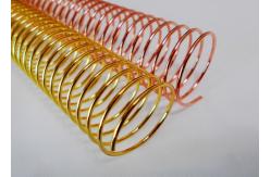 China 32mm Pitch 4:1 Metal Spiral Binding Coils Electroplated Single Loop supplier