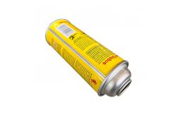 China CMYK Printing Refill Small Butane Gas Canister 220g With Valve supplier