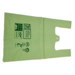 100% Biodegradable 25 Micron Compostable Shopping Bags Flat Bottom Seal for sale