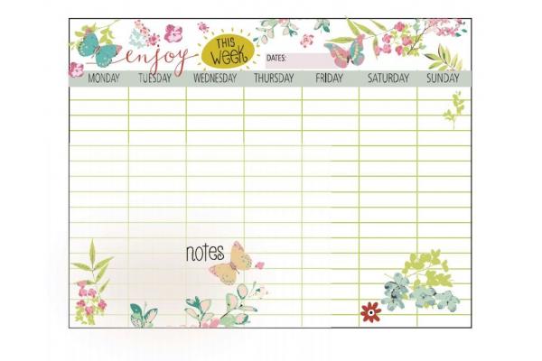 Horizontal Refrigerator Dry Erase Calendar Monthly Fridge Whiteboard Planner