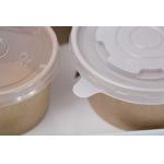 Disposable Biodegradable Takeaway Shallow Kraft Soup Salad Paper Bowl for sale