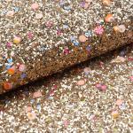 Printed Soft Glitter PU Leather Glamorous Sequins Bright Candy 1.2mm Thick for sale