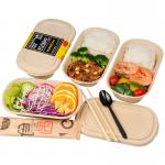 100% Compostable Food Container Sugarcane Lunch Box Bamboo Storage Boxes & Bins Eco-Friendly Multifunction for sale