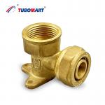 Chrome Plated Brass Pex Compression Fittings ISO 14001 Approved For Pex Water Pipe for sale