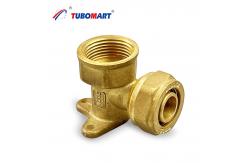 China Compression Brass Pex Crimp Fittings Demountable For Pex Multilayer Water Pipe supplier