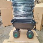 75L Garden Dumping Cart Black Garden Cart Tipper Garden Trolley Tipper for sale