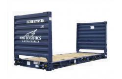 China Metal Used Flat Rack Containers / 8 X 20 Shipping Container For Sale supplier