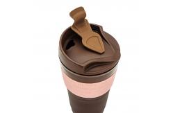 China 350ml Heat Resistant Silicone Foldable Coffee Cups With Lid supplier