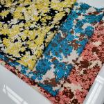 Leaf Pattern Rayon Poplin Printed Woven Fabrics 142cm Width Anti Bacteria