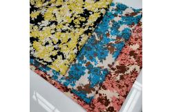 China Leaf Pattern Rayon Poplin Printed Woven Fabrics 142cm Width Anti Bacteria supplier