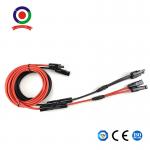 1 Pair Y Branch Parallel Adapter Cable 1 To 2 Male Female Solar Panel Connectors for sale