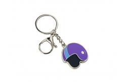China Souvenir Pantone Helmet Cute Metal Keychain Enamel Iron Man 3mm Thickness supplier