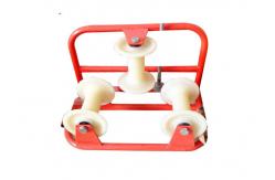China Self Lubrication 10KN Cable Pulling Rollers With Aluminum Nylon Wheel supplier