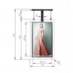 Slim Dual Sided Window Display With Temper Glass 43 / 55 Inch
