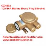 10A/16A marine brass plug&socket CZH101 waterproof socket handware in bulk