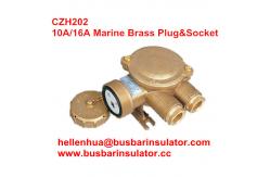 China 10A/16A marine brass plug&socket CZH101 waterproof socket handware in bulk supplier