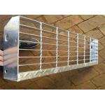 Nosing Steel Stair Treads Grating / Steel Grating Platform Slip Resistance